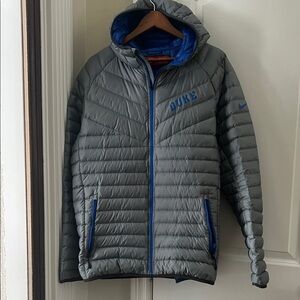 Nike Men's Hooded Duke Puffer in Gray
